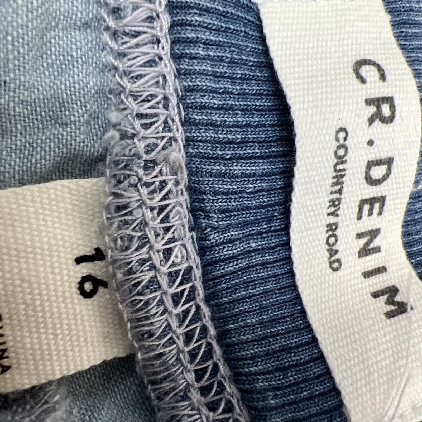 Country Road CR Denim Womens Blue Turkish Denim Jogger Pants Size 16
