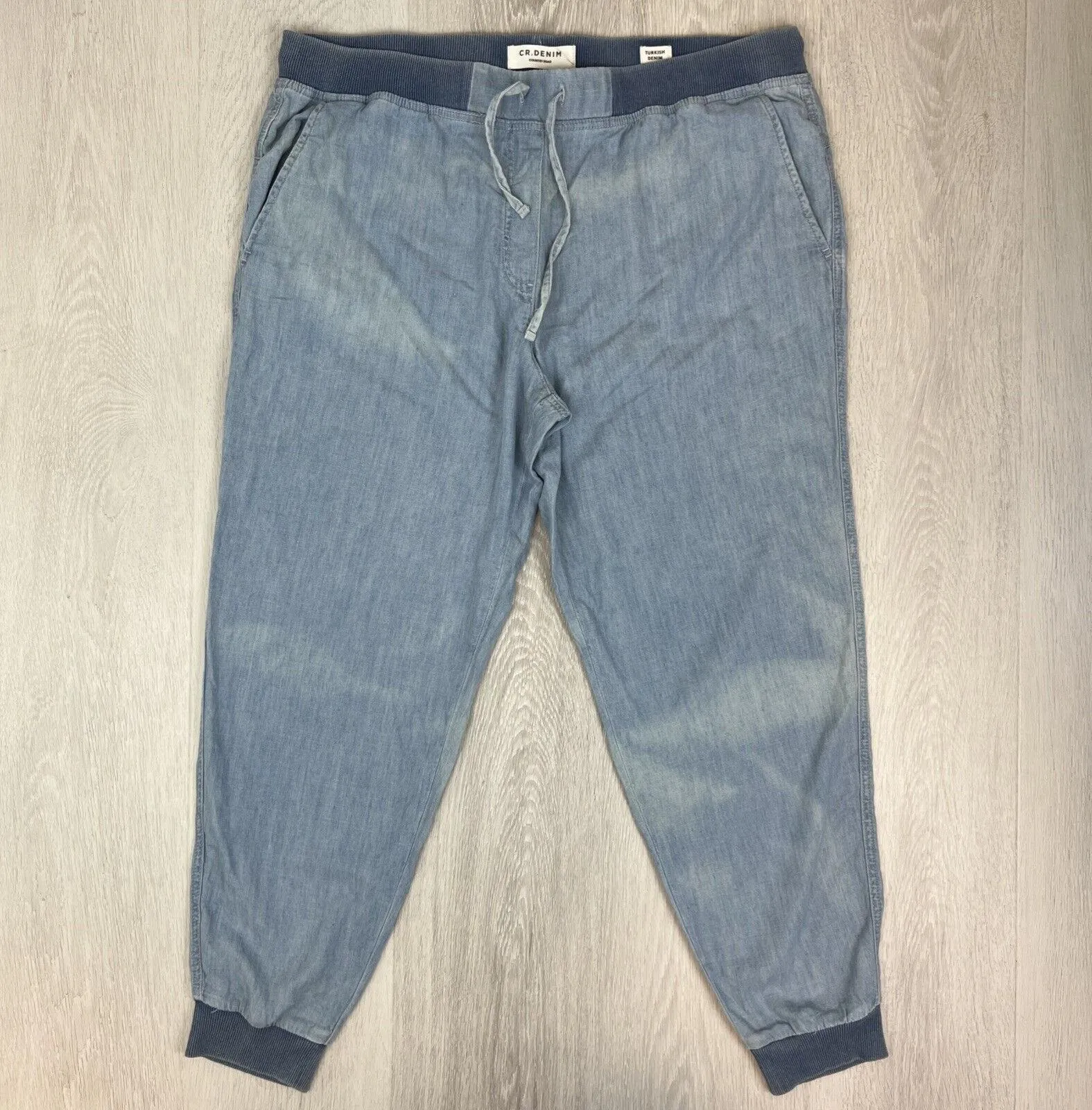 Country Road CR Denim Womens Blue Turkish Denim Jogger Pants Size 16