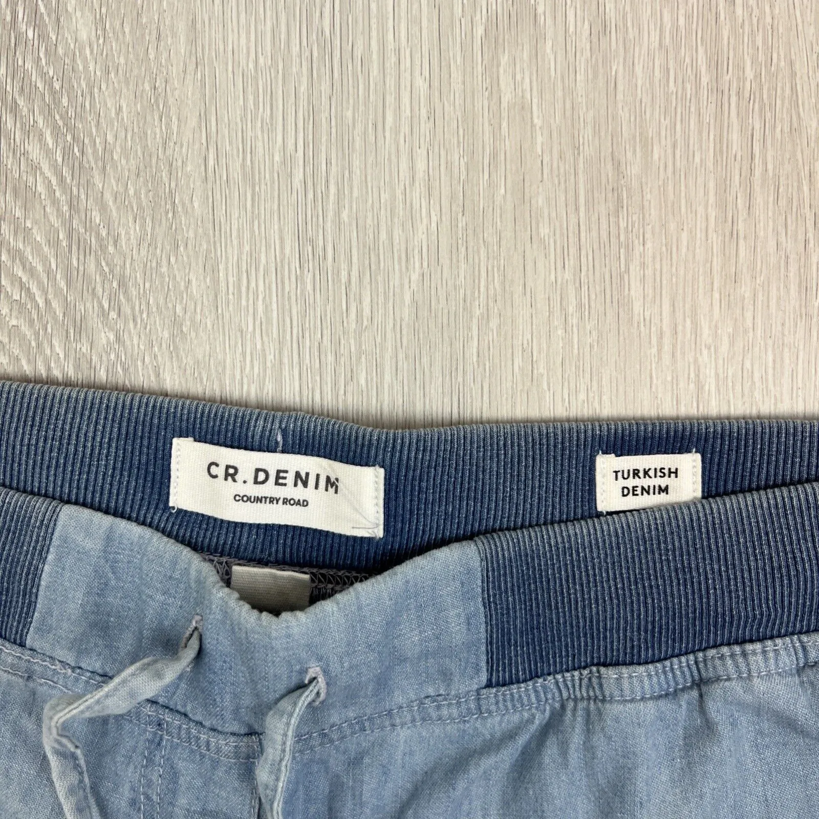 Country Road CR Denim Womens Blue Turkish Denim Jogger Pants Size 16