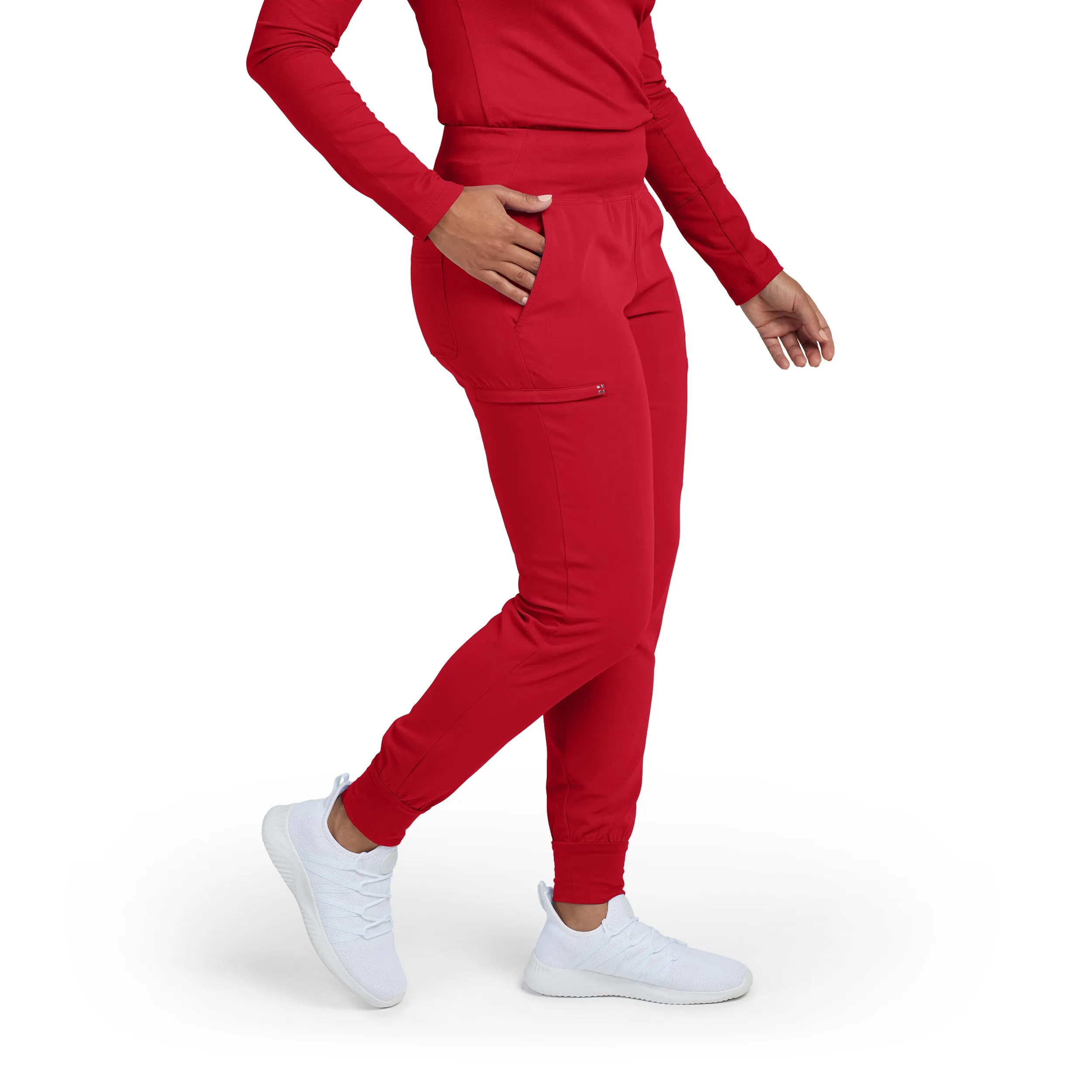 CRFT WB430 Women's Jogger Scrub Pants Racing Red