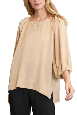 Crinkled Satin Top