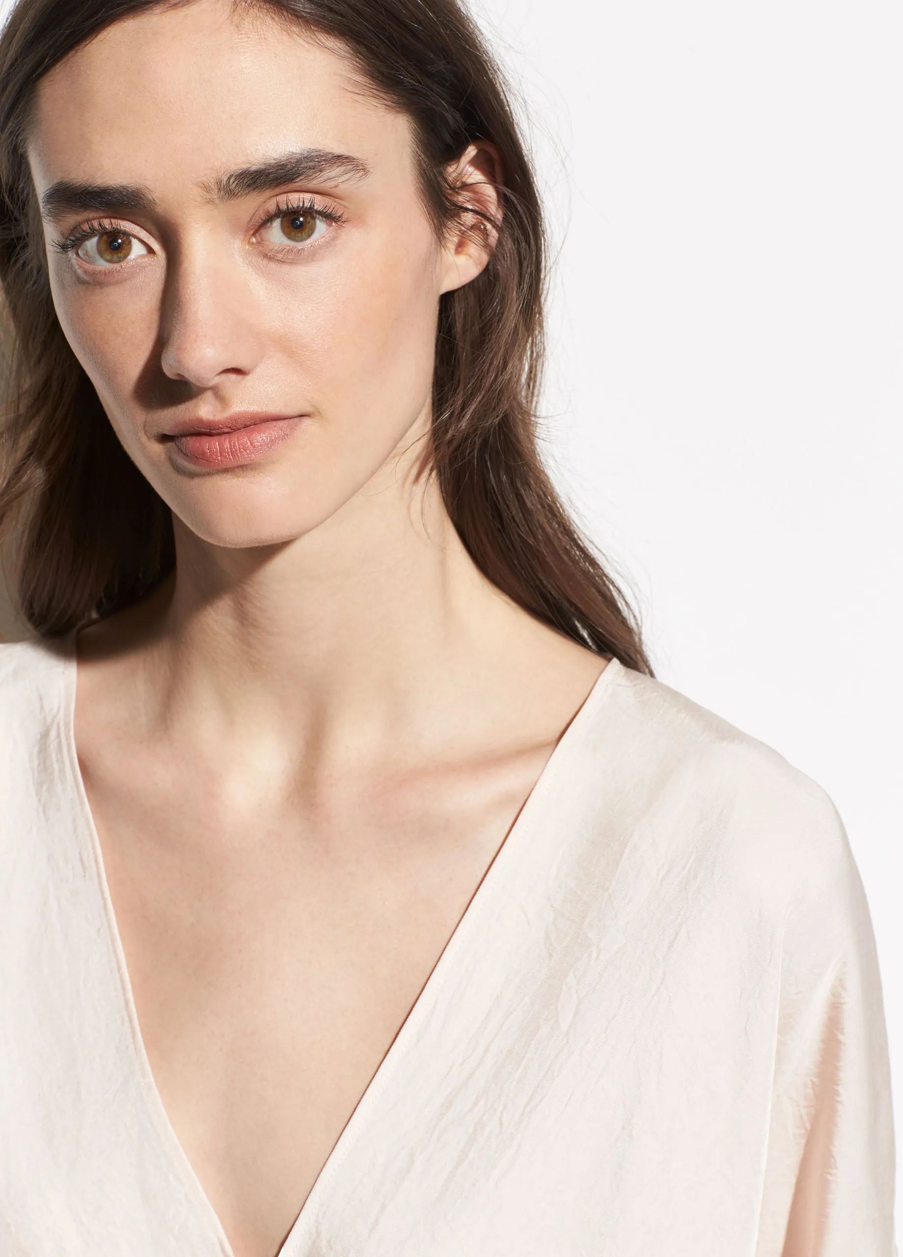 Crossover Blouse - Oat Blush