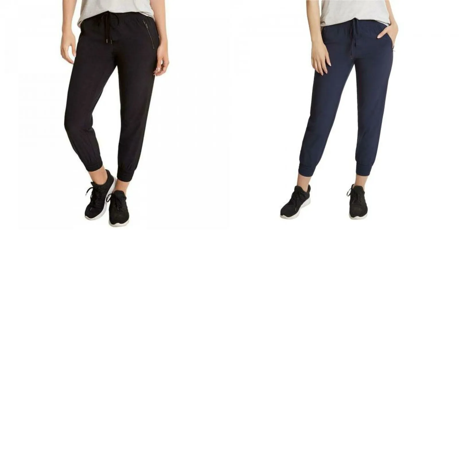 Danskin Women's Woven Jogger Pants With Zipper Pockets