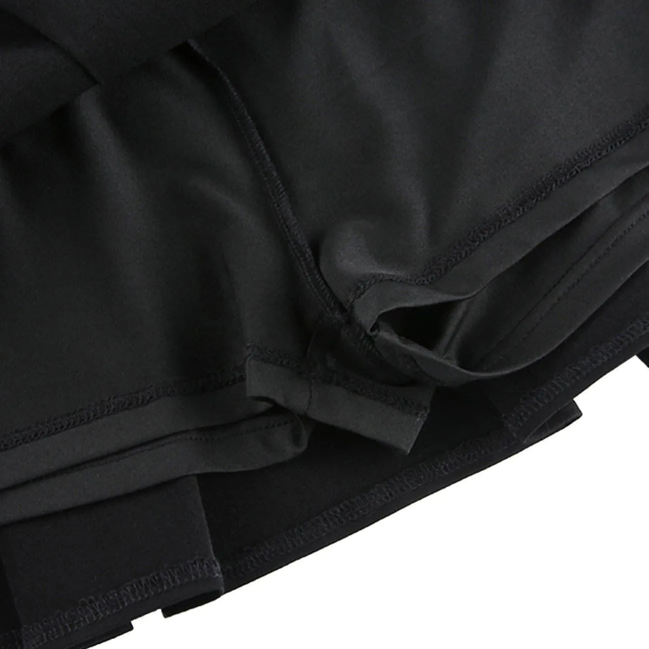 Dark Babes High-waisted Leather Pleated Skirt