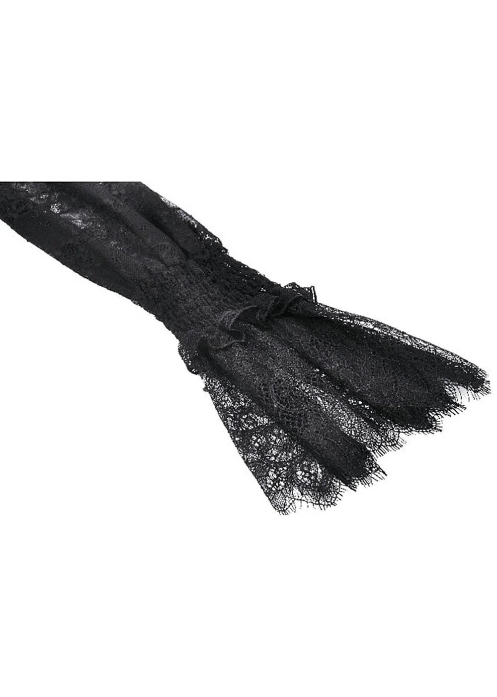 Dark In Love Victorian Lace Top Zwart
