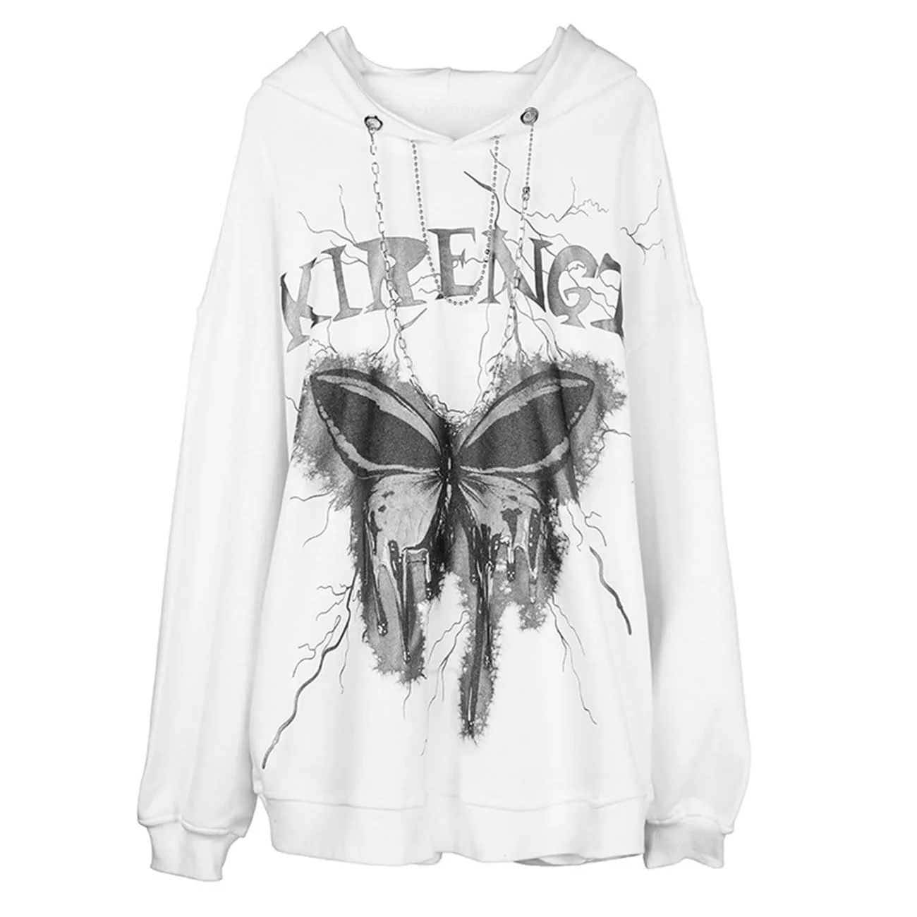 Dark Lightning Butterfly Chain Hoodie