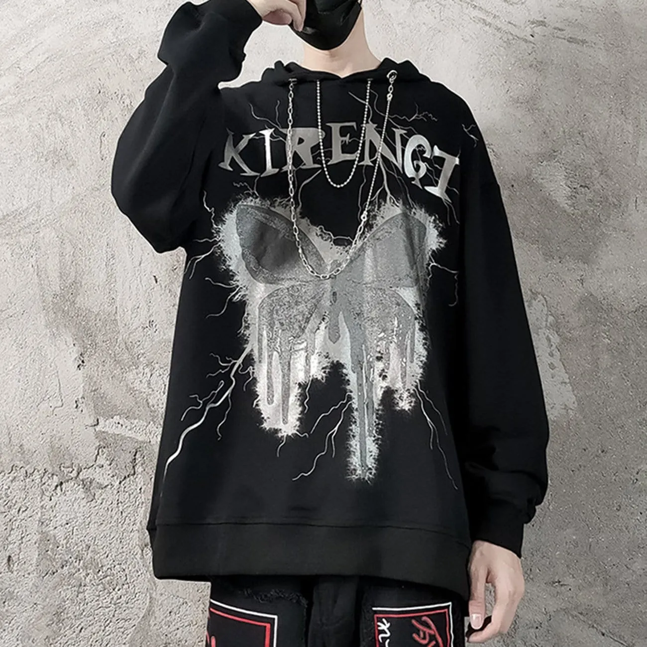 Dark Lightning Butterfly Chain Hoodie