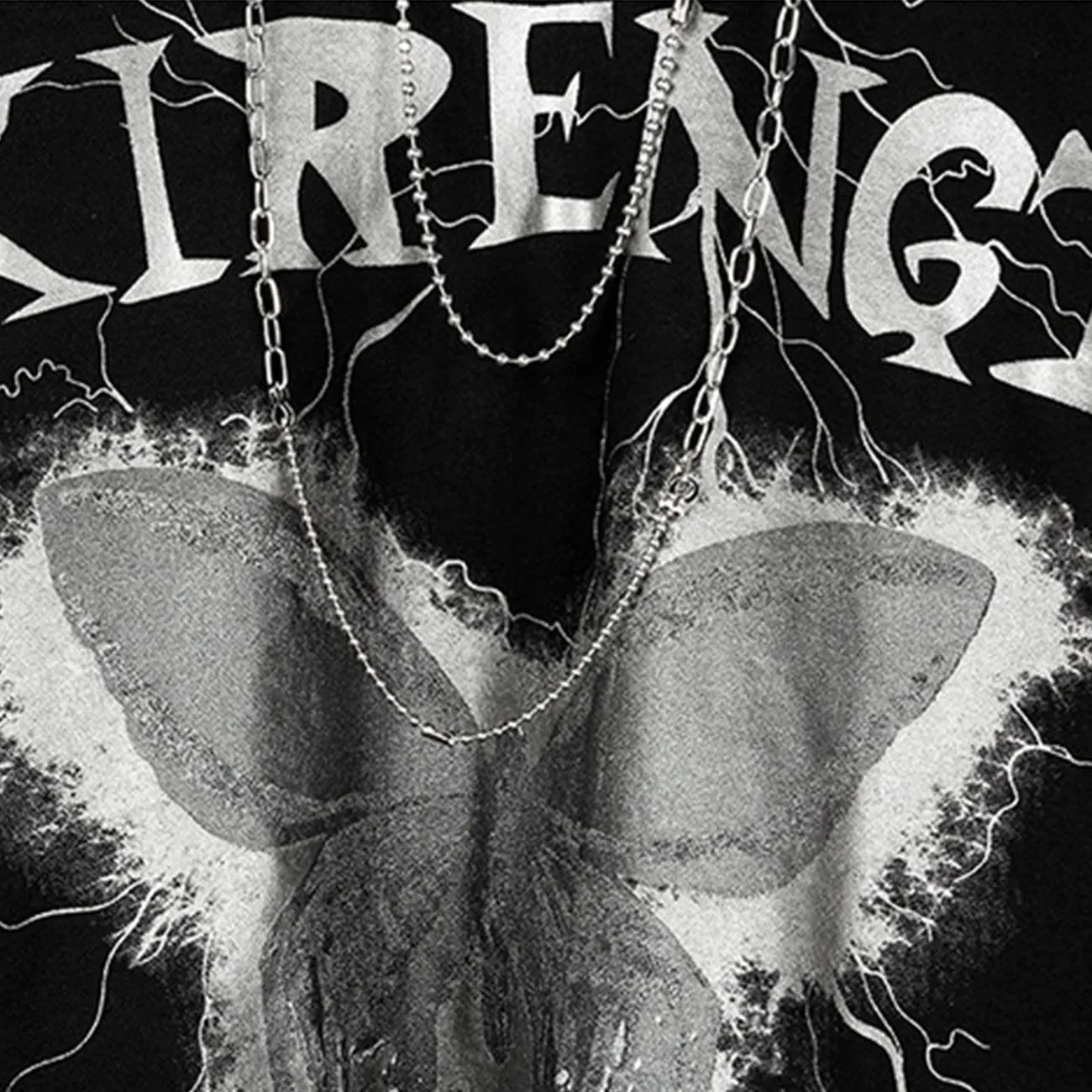 Dark Lightning Butterfly Chain Hoodie