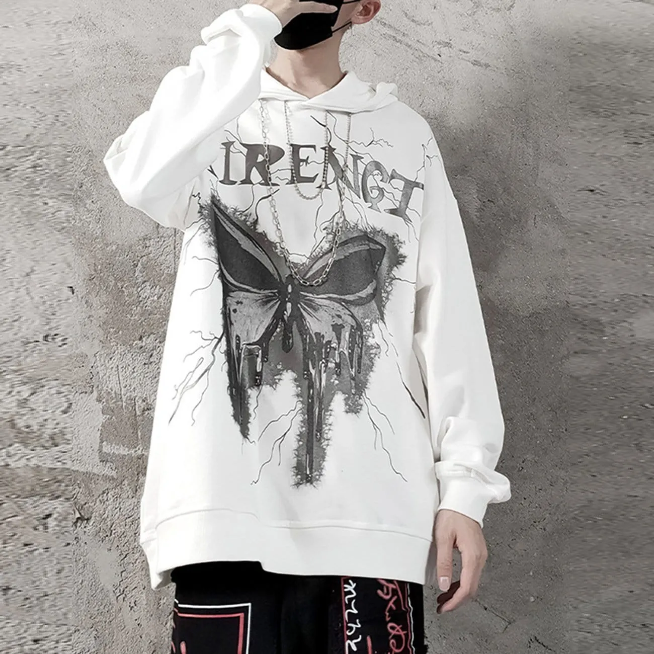 Dark Lightning Butterfly Chain Hoodie