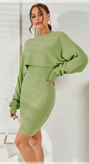 Dixie Knit Sweater Two Piece Dress