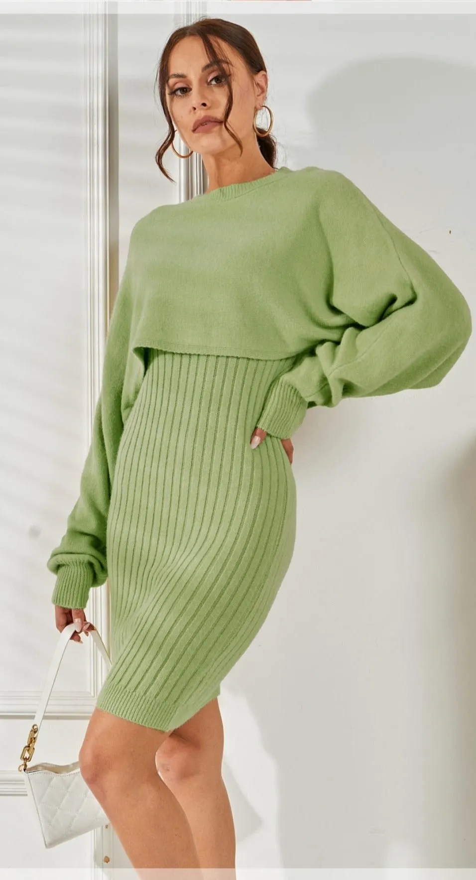 Dixie Knit Sweater Two Piece Dress