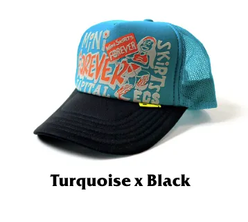 DS! Kapital Legs Mini Skirts Forever Trucker Mesh Cap Turquoise x Black