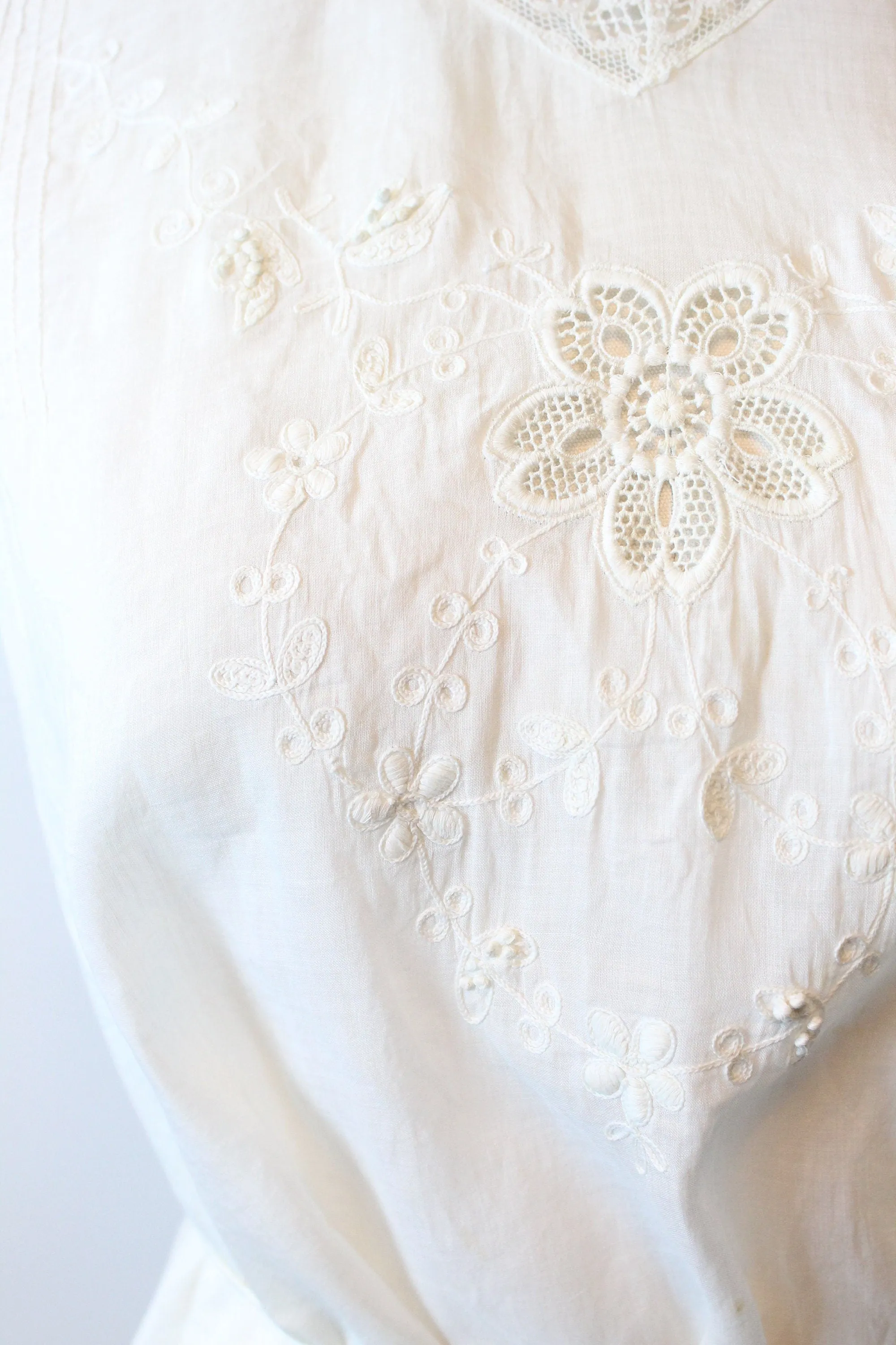 EDWARDIAN lingerie eyelet lace blouse xs small | new spring summer
