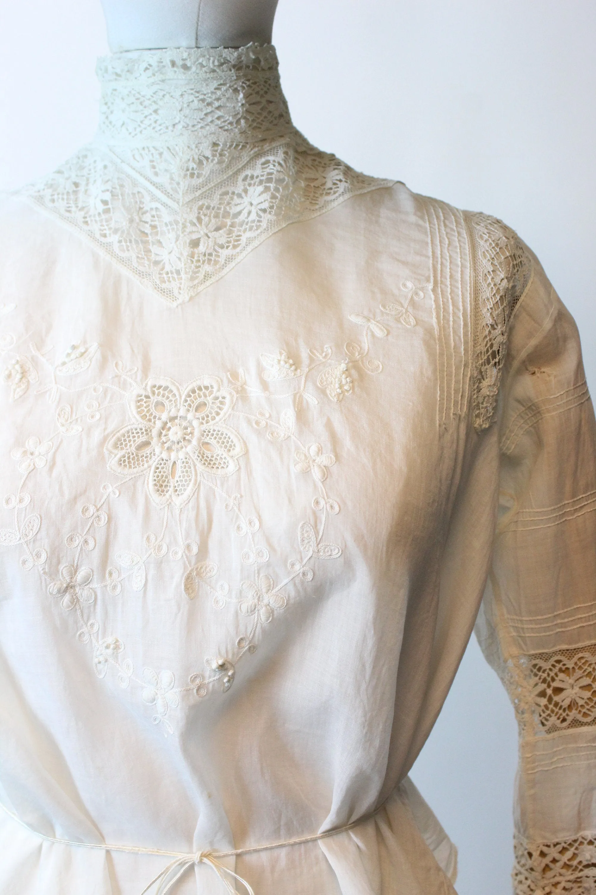 EDWARDIAN lingerie eyelet lace blouse xs small | new spring summer