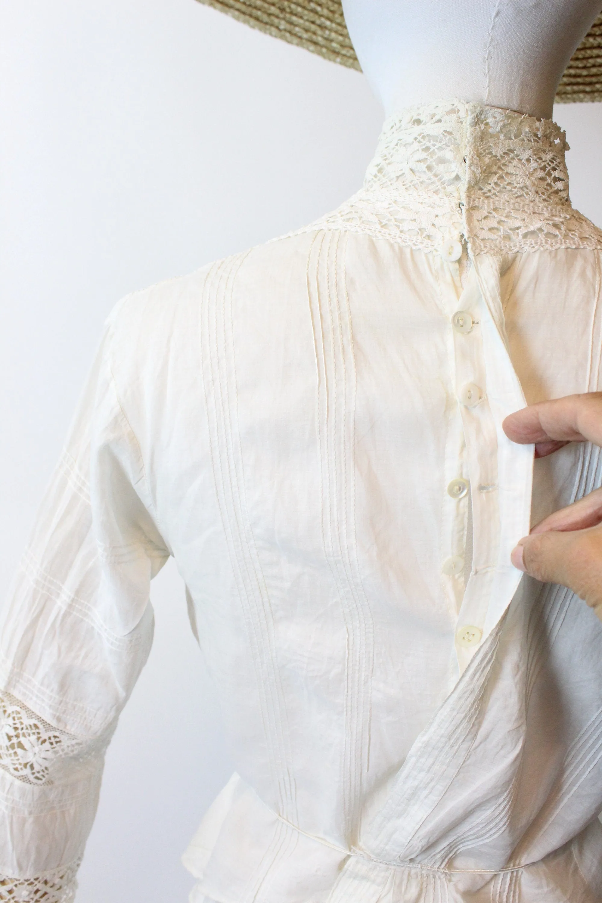 EDWARDIAN lingerie eyelet lace blouse xs small | new spring summer
