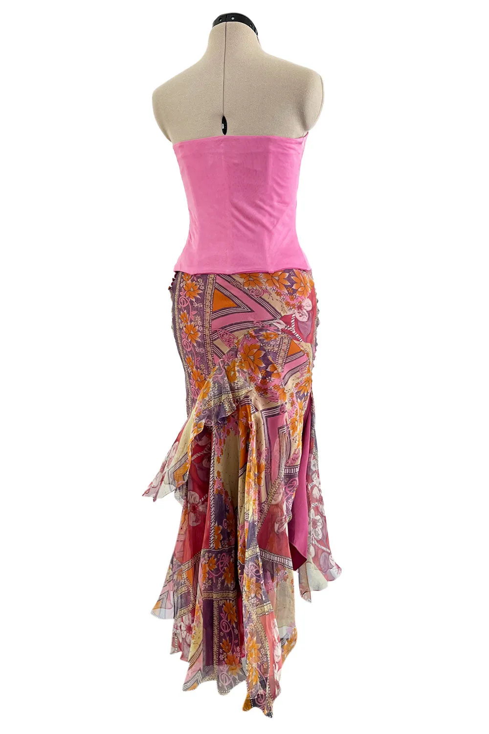 Fabulous Spring 2004 Christian Dior by John Galliano Three Piece Pink Silk Chiffon Set