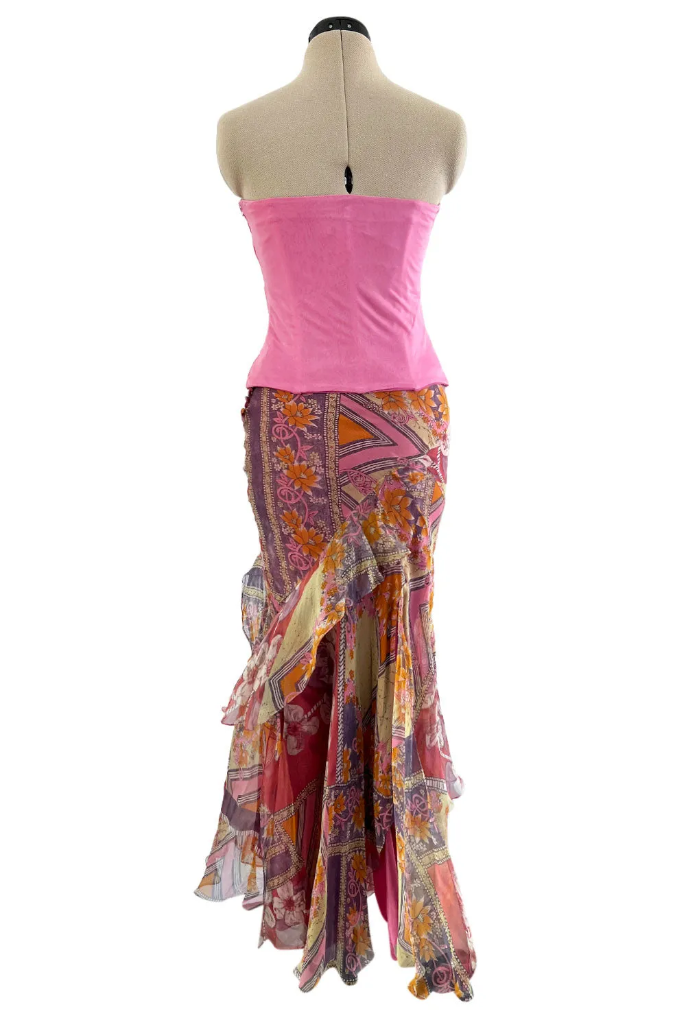 Fabulous Spring 2004 Christian Dior by John Galliano Three Piece Pink Silk Chiffon Set