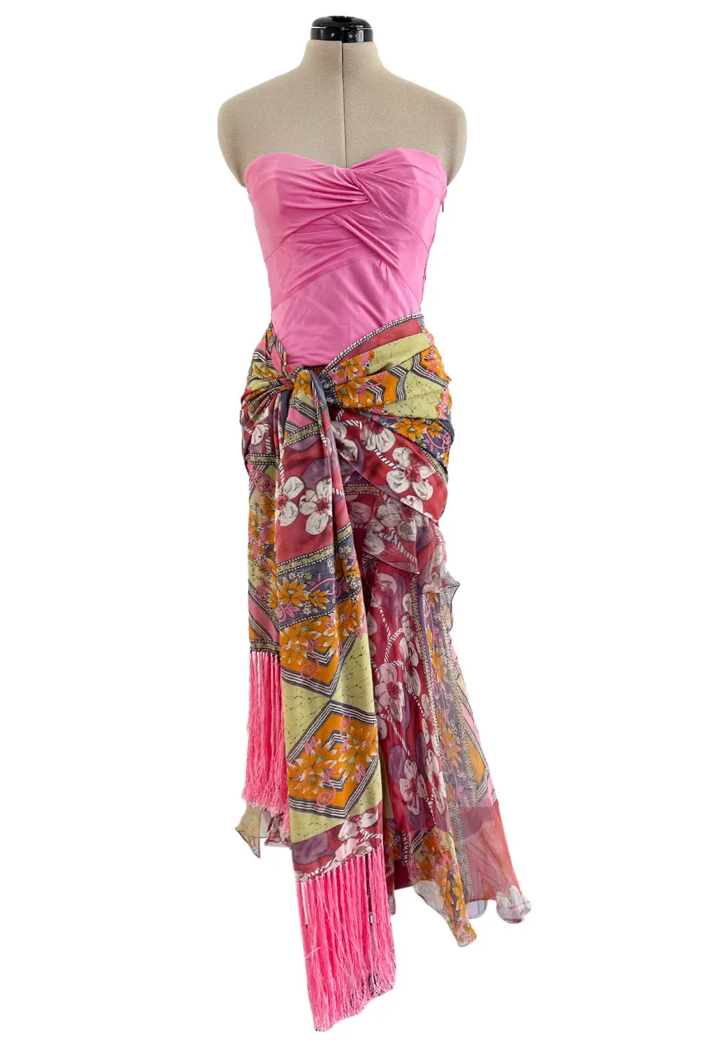 Fabulous Spring 2004 Christian Dior by John Galliano Three Piece Pink Silk Chiffon Set