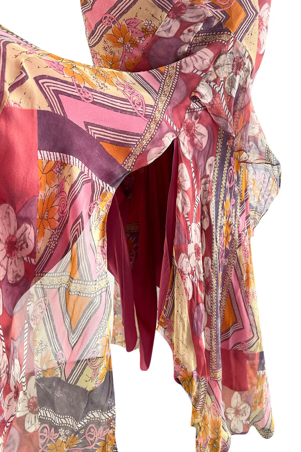 Fabulous Spring 2004 Christian Dior by John Galliano Three Piece Pink Silk Chiffon Set