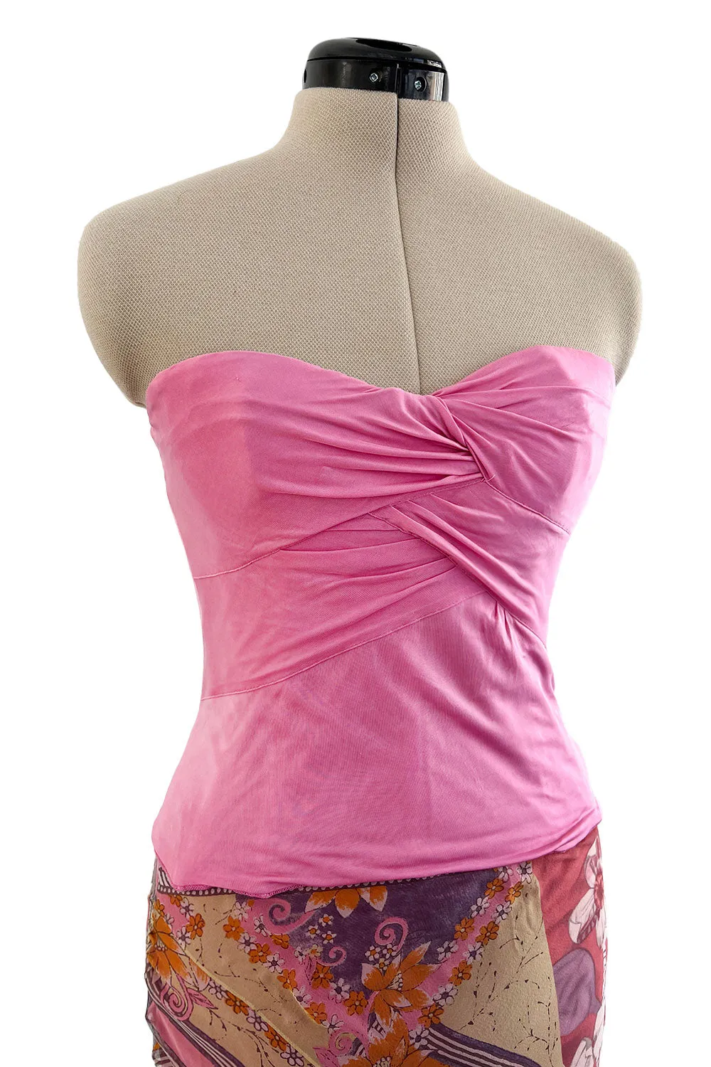 Fabulous Spring 2004 Christian Dior by John Galliano Three Piece Pink Silk Chiffon Set