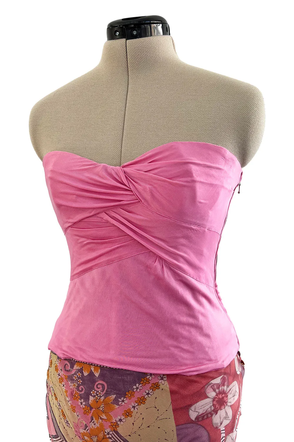 Fabulous Spring 2004 Christian Dior by John Galliano Three Piece Pink Silk Chiffon Set