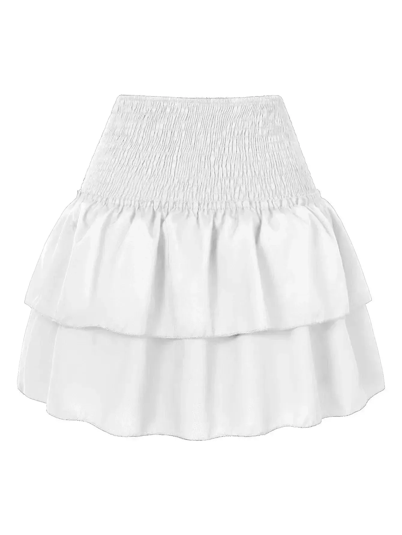 Floral Pleated Skirt Womens Vintage Ruffle Print Pink Skirt Short Skirts Leisure Vacation Bohemian Miniskirt