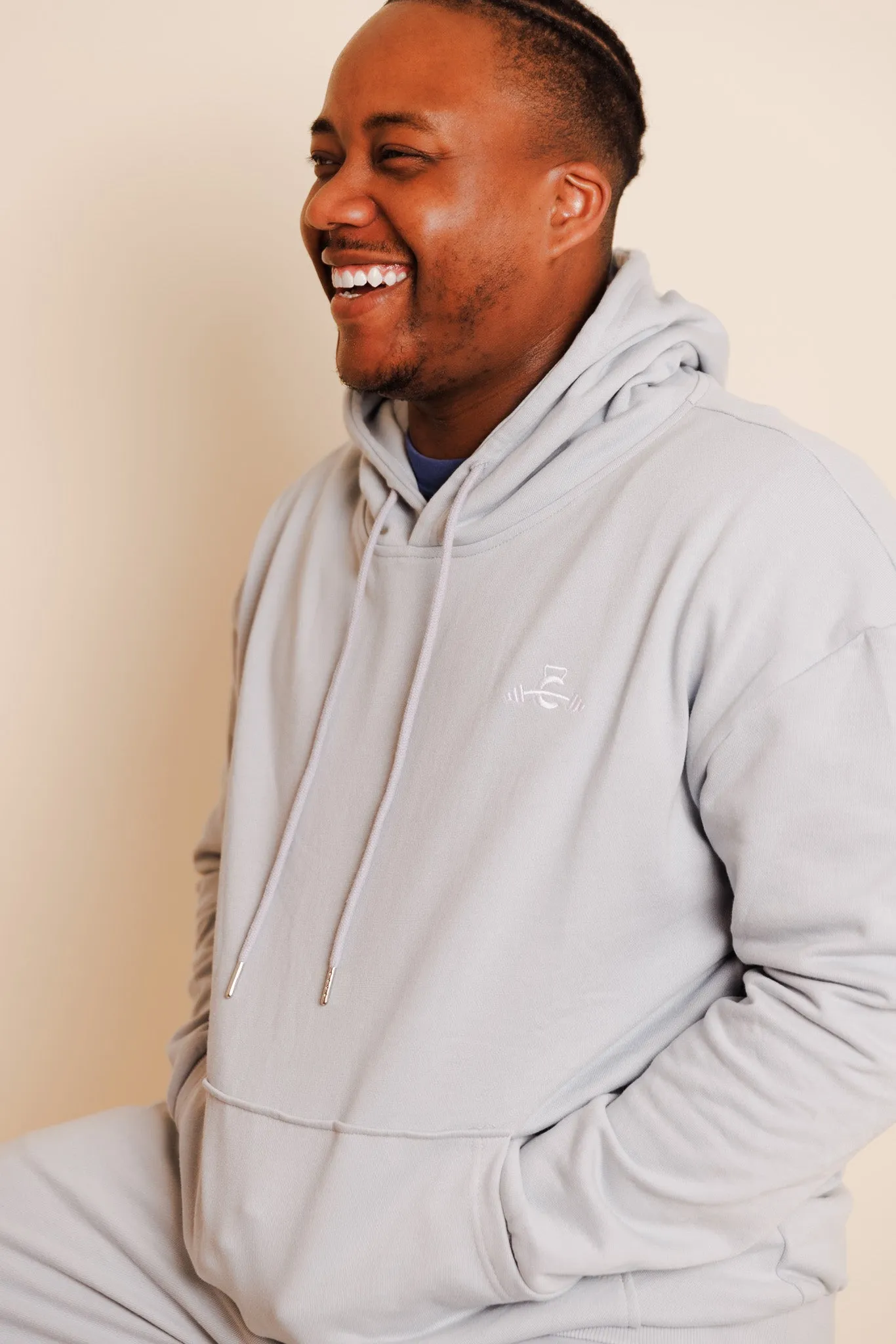 French Terry Hoodie - Clay Blue