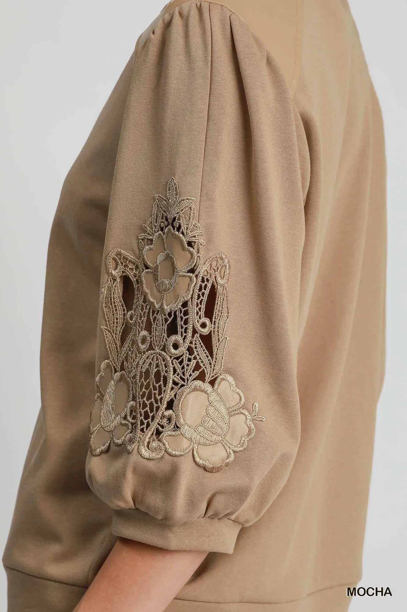French Terry Lace Top