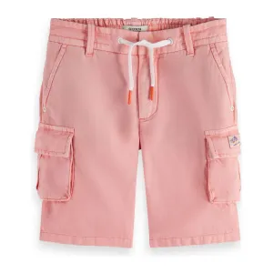 Garment-Dyed Cargo Shorts - Neon Coral