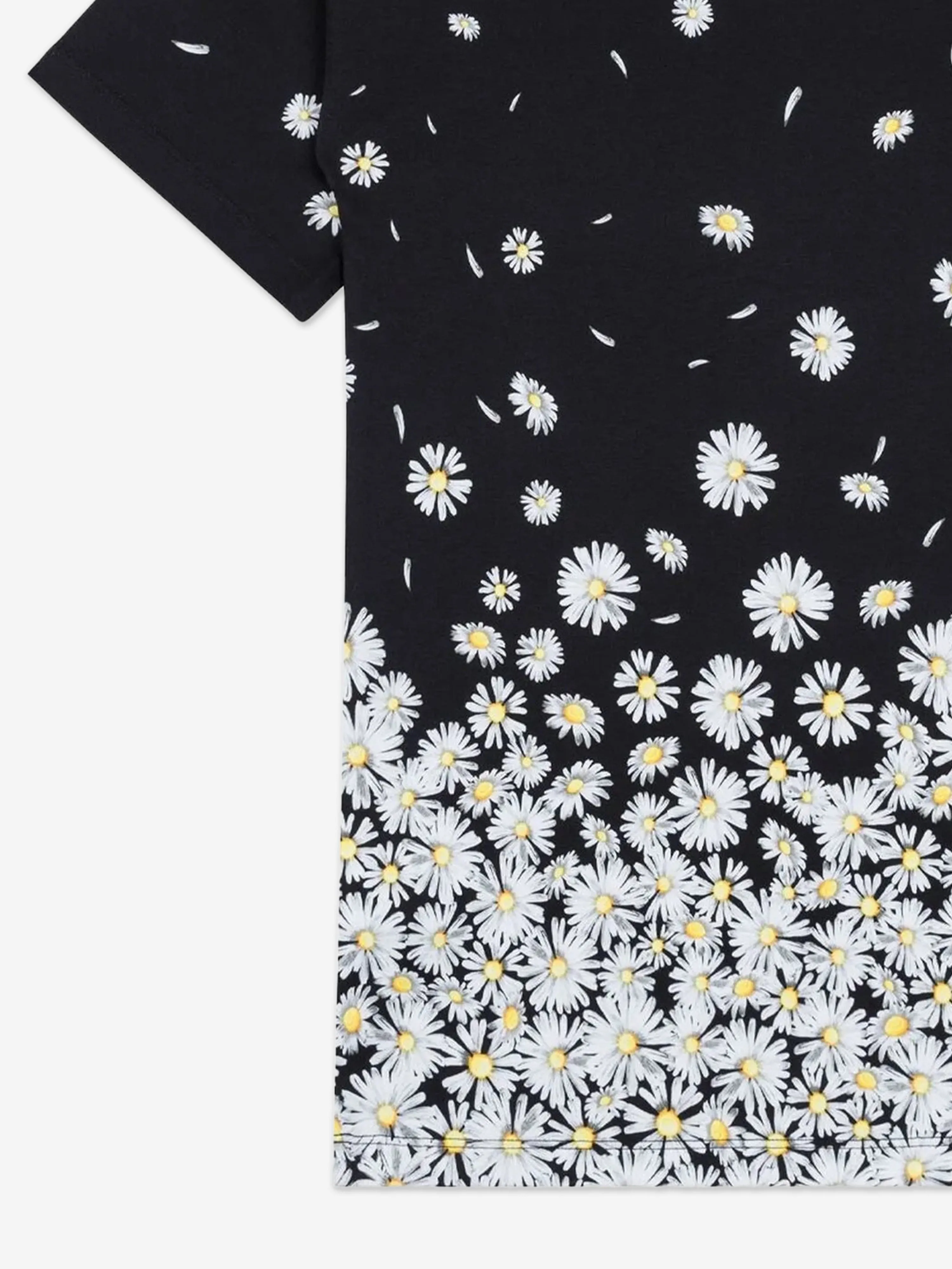 Girls Falling Daisy Dress in Black