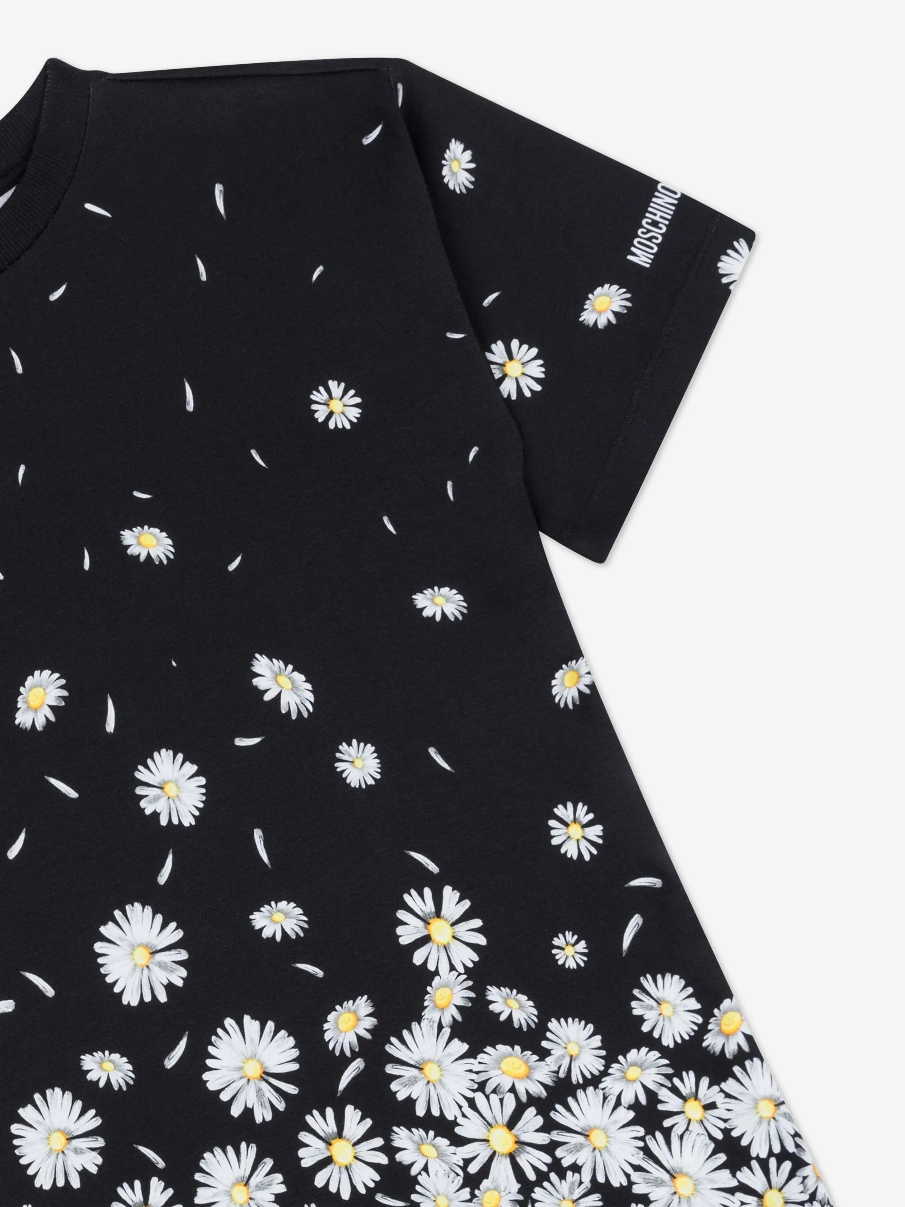 Girls Falling Daisy Dress in Black
