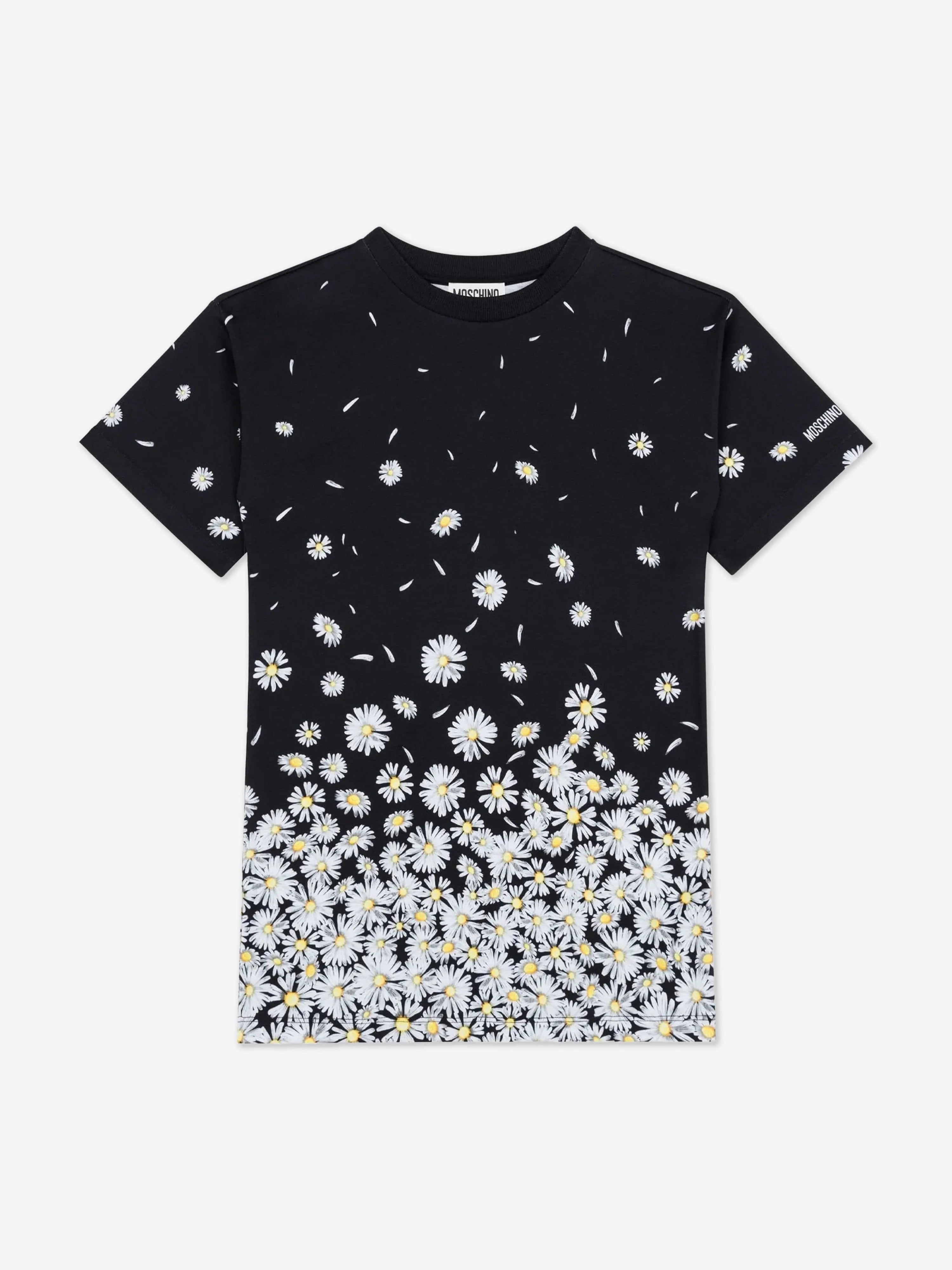 Girls Falling Daisy Dress in Black