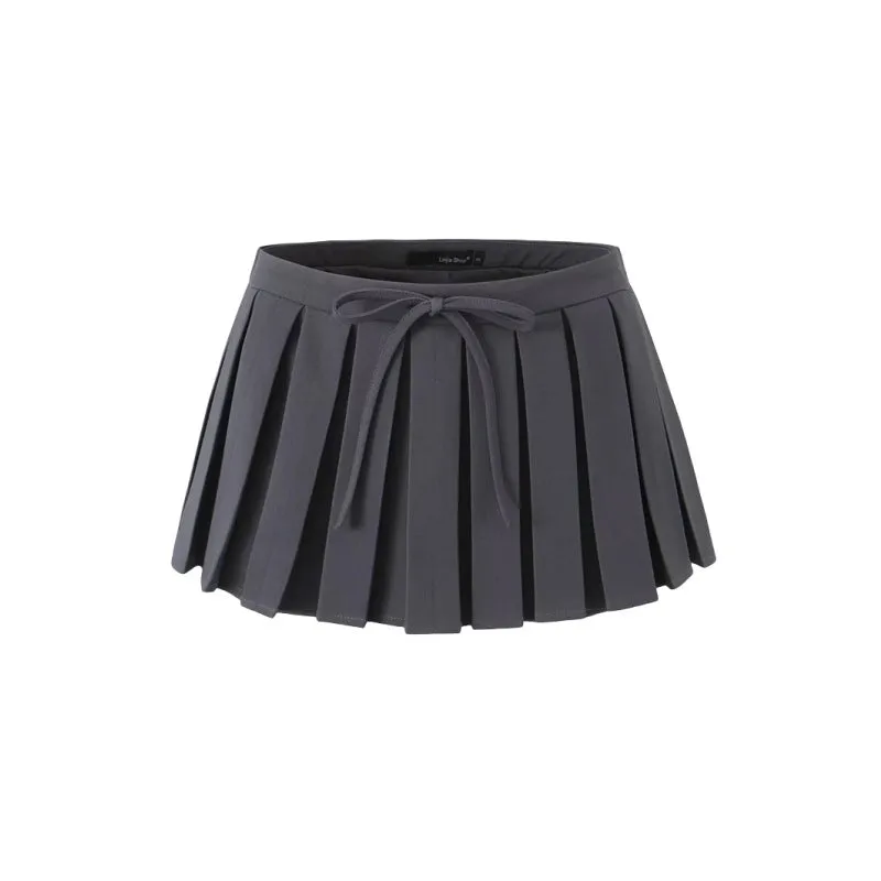 Girly Ribbon Pleated Skort