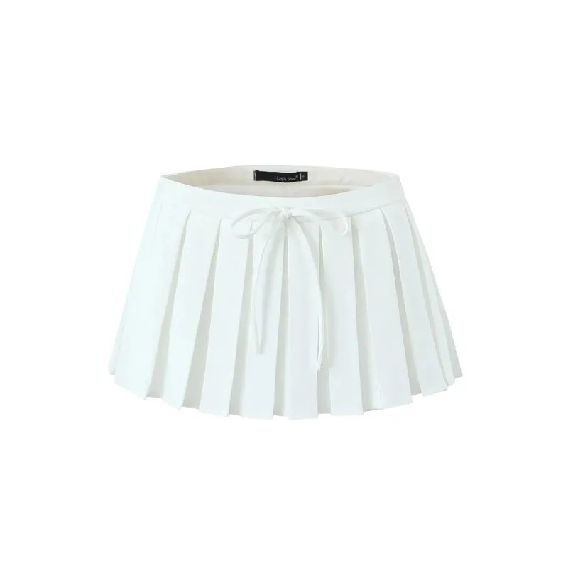 Girly Ribbon Pleated Skort