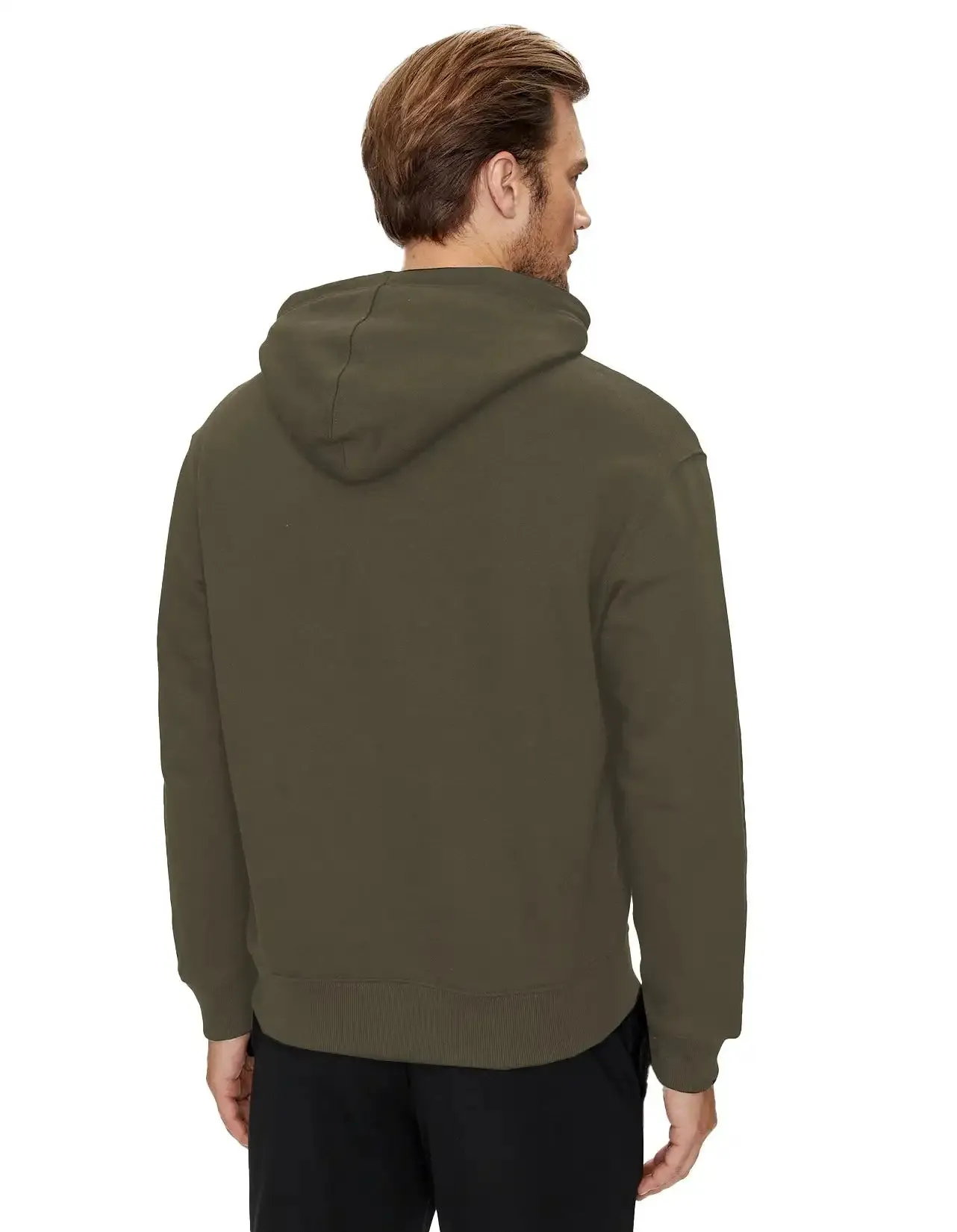 Guess Mens GJ American Tradition Hoodie Olive Light Green