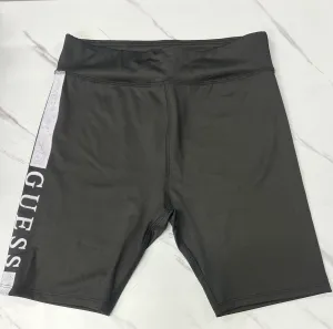 GUESS Women’s Logo Side Stripe High-Waist Biker Shorts