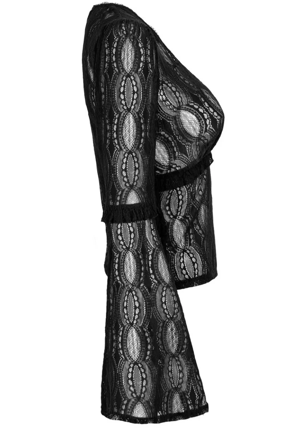 Hell Bunny Rhea Lace Top Zwart