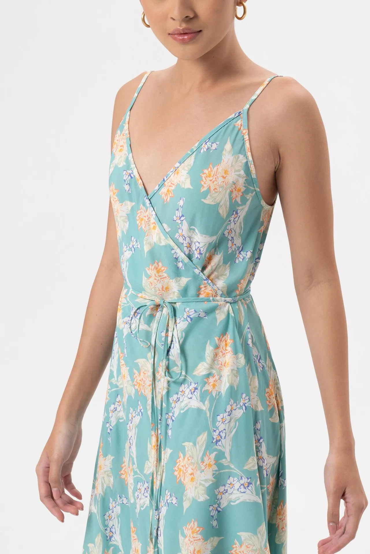 Ilona Wrapped Dress Tosca Green