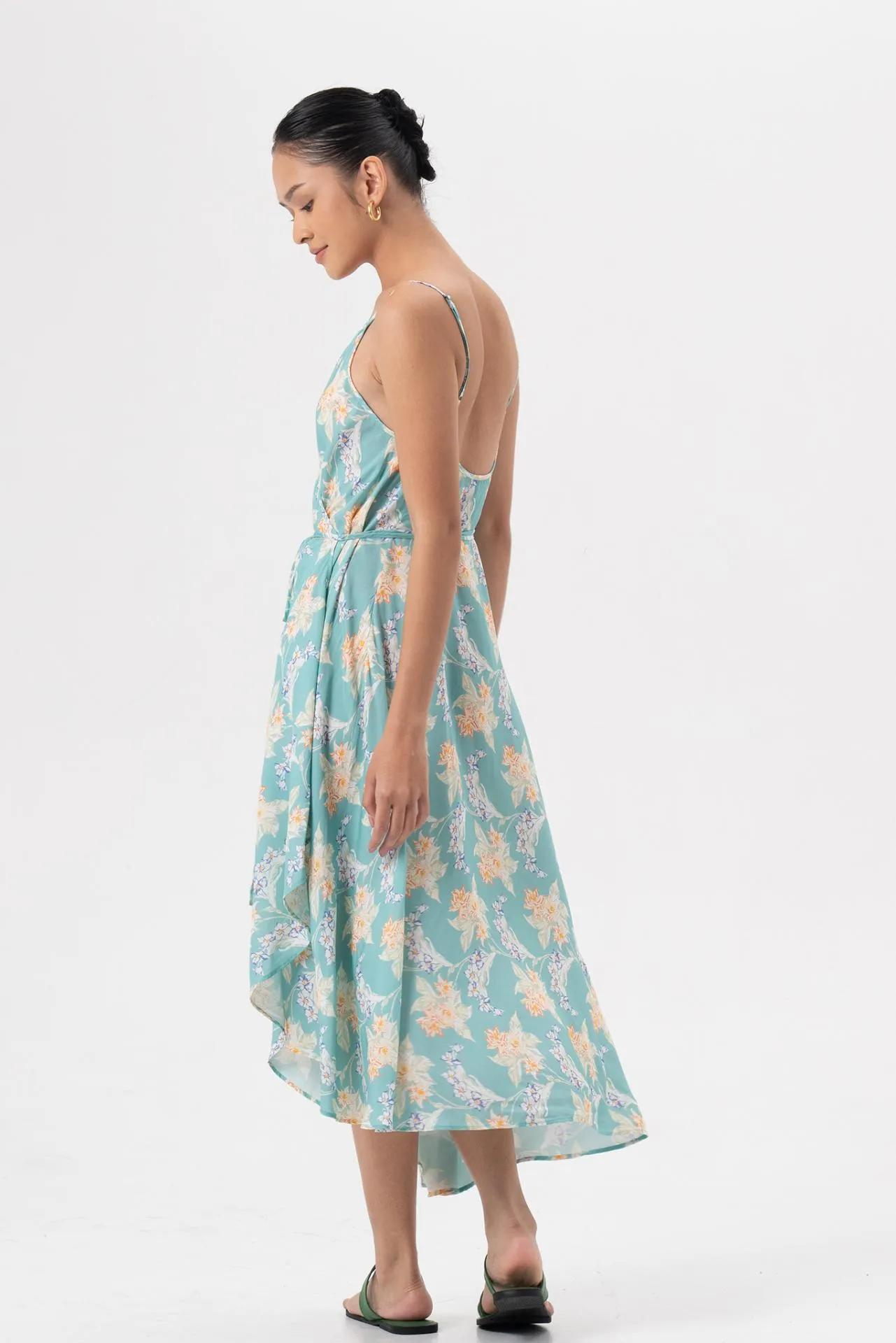 Ilona Wrapped Dress Tosca Green