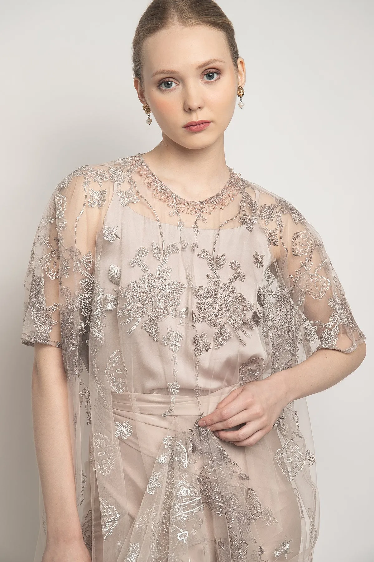 Jasira Kaftan Top in Dusty Lilac