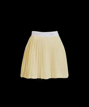 J.Jane Unbalanced Chiffon Pleats Skirt - Lemon