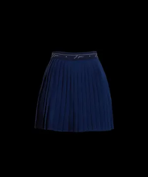 J.Jane Unbalanced Chiffon Pleats Skirt - Navy