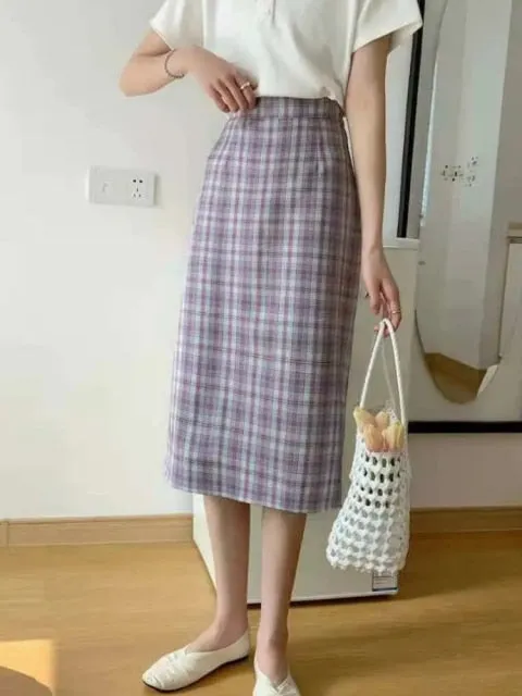Jk Plaid High Waist Mini Skirt