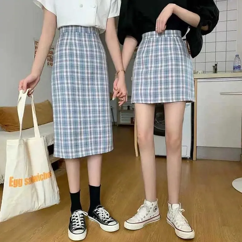 Jk Plaid High Waist Mini Skirt