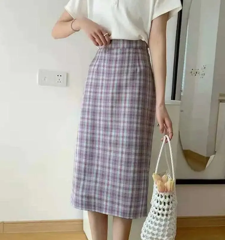Jk Plaid High Waist Mini Skirt