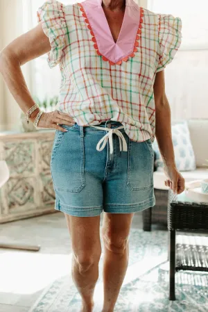Judy Blue: Denim Jogger Shorts