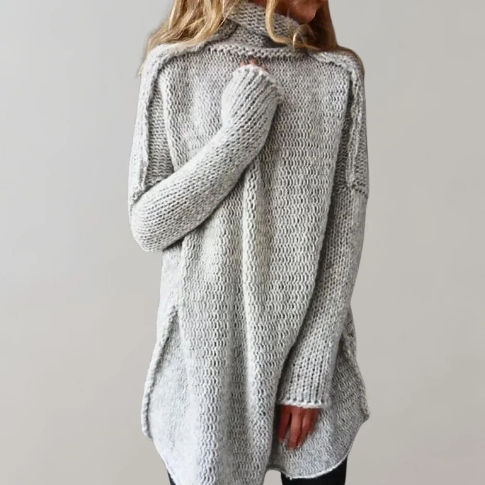 Jumper with turtleneck - women's knitted jumper
