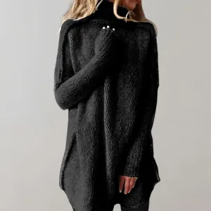 Jumper with turtleneck - women's knitted jumper