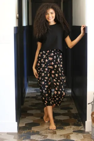 KADA FLORAL CROPPED PANTS