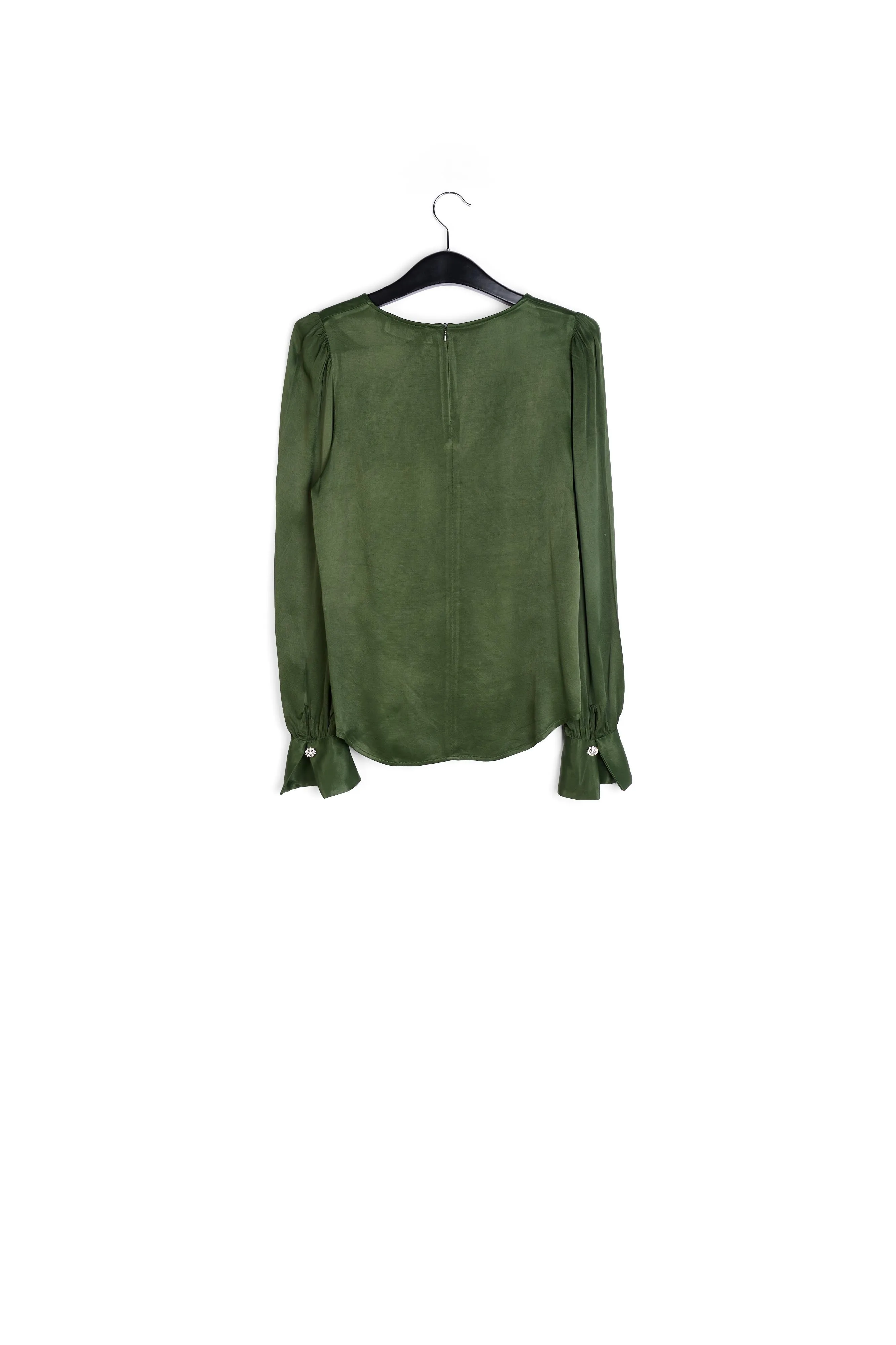 Khaki satin top